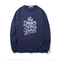 Maglia uomo blu scuro a maniche lunghe con stampa the Dream Starts Here e vestibilità comoda - XL / Blu Notte