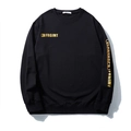 Sudadera de hombre negra oversize con estampado premium de letras FRGIMT doradas - 2XL / Negro