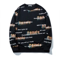 Felpa nera da uomo con stampe tipografiche motivazionali colorate e vivaci - 4XL / Nero