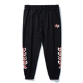 Herren Oversize Jogginghose in Schwarz mit stylischem Grafikprint und Kordelzug am Bund - 2XL / Schwarz