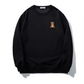 Oversized zwart herensweatshirt met een gedetailleerd kleurrijk berenborduurwerk erop - 3XL / Zwart