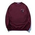 Bordeauxrood heren sweatshirt met ronde hals en lange mouwen met tijgerkop borduursel - 3XL / Wijnrood