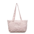 Rosafarbene gesteppte Nylon-Einkaufstasche mit Gugugugugui-Stickerei für Damen - Rosa