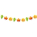Autumn Thanksgiving party banner with colorful watercolor paper maple leaf decorations - Maple Leaf