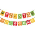 Detail of Cinco de Mayo Fiesta banner set featuring colorful cactus and taco designs - Banner