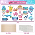 Kit de accesorios para fotos de fiesta oceánica con máscaras de tiburón para cumpleaños - Juego de 30 piezas / Accesorios Foto Bajo El Mar