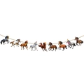 Striscione per feste a tema cavallo con 10 cavalli di carta colorati e decorazioni - Striscione Accessori con Motivi
