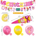 Kit décoration fête scolaire Schulkind avec bannière licorne et ballon cornet de glace - Ensemble de Bijoux Rose