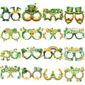 Set of 16 paper glasses for St. Patrick's Day party with shamrocks and gold patterns - Clover And Leprechaun Various Theme Styles Combination