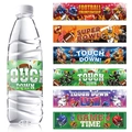 Set di etichette per bottiglie d'acqua a tema football americano con design sportivo - Etichette Multicolore / Etichette Multicolore