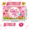 Set sfondo rosa festa della mamma con fiori, striscione 180x110cm e nastro - 110*180cm