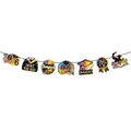 Rainbow gradient 2026 graduation party banner with mortarboard and diploma silhouettes - Graduation Year And Cap Style A