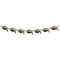 Rainbow gradient graduation cap banner with glitter star accents and tassels decoration - Rainbow Graduation Cap Tassel Style B