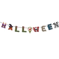 Colorful Halloween letter banner with spooky icons on a string for party decor - Style B