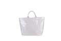 Waterproof glossy light gray large capacity tote bag with TOTE BAG print - Off White