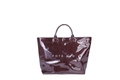 Borsa tote bordeaux impermeabile in carta DuPont con texture serpente e scritte - Rosso