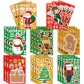 Christmas DIY stickers set with 8 festive character designs for kids party fun - Single Random Sheet