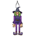 Decorazione a nido d'ape strega di Halloween con gonna di carta viola e cordino - Decorazione da Appendere Strega