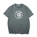 T-shirt ample en coton gris foncé avec imprimé dragon et graphismes Megun Racing Team - XL / Vert Foncé