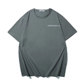 Dark charcoal grey cotton T-shirt featuring white GOOD BOY'S letter print design - XL / Tops / Dark Green