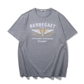 Grey oversized cotton T-shirt with graphic print and comfortable round neckline - Gray