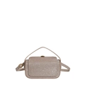 Sac à main scintillant à paillettes champagne doré avec bandoulière réglable chic - Or clair