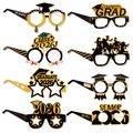 8er-Set Abschlussfeier-Brillen 2026 in Schwarz-Gold für Party-Fotorequisiten - Fotobrille Stil A / Schwarz Gold Stil