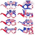 Set van 8 USA Independence Day feestbrillen met rood wit blauw patriottische sterren - Onafhankelijkheidsdag Bril
