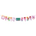 Guirlande rose fête d'école avec motifs Schultüte licorne et sirène pour enfants - Petite Guirlande de Papillons