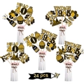 Set di 24 decorazioni per tavola del 40° compleanno con bastoncini glitterati oro - 40° Compleanno