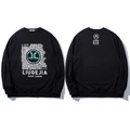 Sweat-shirt noir oversize pour homme avec imprimé graffiti blanc Denim Legend - 2XL / Noir
