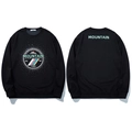 Sweatshirt noir à col rond avec imprimé Yellowstone National Park et motif au dos - 3XL / Noir