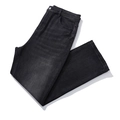 Vaqueros rectos vintage para hombre en gris oscuro con detalles de lavado desgastados - EU 36 / Negro