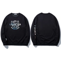 Felpa nera oversize da uomo con stampa grafica colorata del logo e girocollo sportivo - 3XL / Nero