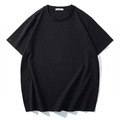 Classic black crew neck t-shirt in heavyweight cotton with red side label detail - 3XL / Black