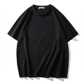 Camiseta negra oversize para hombre con textura jacquard de nubes y un ajuste holgado - 3XL / Negro