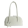 Borsa baguette in stile francese verde salvia con ciondolo a stella e manici lunghi - Verde