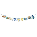Hanukkah party banner with Menorah and Dreidel decorations for festive holiday celebration - Small Butterfly String