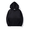 Sudadera negra para hombre con mangas raglán, bolsillo de canguro y acabados de punto elástico - 2XL / Negro
