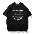 Schwarzes Herren-T-Shirt mit buntem Bären-Print, Rundhalsausschnitt und lockerem Schnitt - 2XL / Schwarz