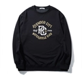 Sudadera negra para hombre con diseño de club de motos vintage y puños elásticos - 2XL / Negro