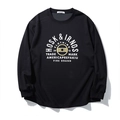 Sweat-shirt thermique noir à manches longues pour hommes avec imprimé graphique vintage - 2XL / Noir