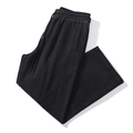 Lockere schwarze Retro-Sweathose für Herren mit Kordelzug und weitem geradem Beinschnitt - 2XL / Jogginghose / Schwarz