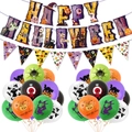Set decorazioni per Halloween con striscioni Happy Halloween e palloncini a tema misti - Stile Base (Banner / Palloncini / Nastro)