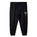 Pantalon de jogging noir pour homme avec cordon élastique et imprimé graphique blanc - 2XL / Bottoms / Serpent