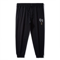 Pantalon de jogging noir pour homme avec taille élastique et broderie cheval blanc - 2XL / Bottoms / Cheval