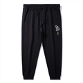 Pantalon de jogging noir pour homme avec taille élastique et broderie singe blanche - 2XL / Singe - Bas / Noir