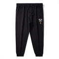 Pantalon de jogging noir pour homme avec cordon de serrage et imprimé doré - 2XL / Bottoms / Chien