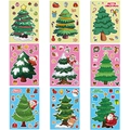 Set of 9 colorful Christmas DIY stickers with Santa Claus and reindeer for kids - 9 Designs