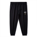 Pantalon de jogging noir pour homme avec taille élastique et broderie dorée zodiac - 2XL / Bottoms / Cochon